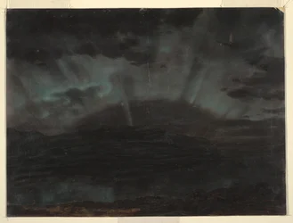 Aurore boréale, île du Mont Désert, depuis Bar Harbor, Maine, septembre 1860